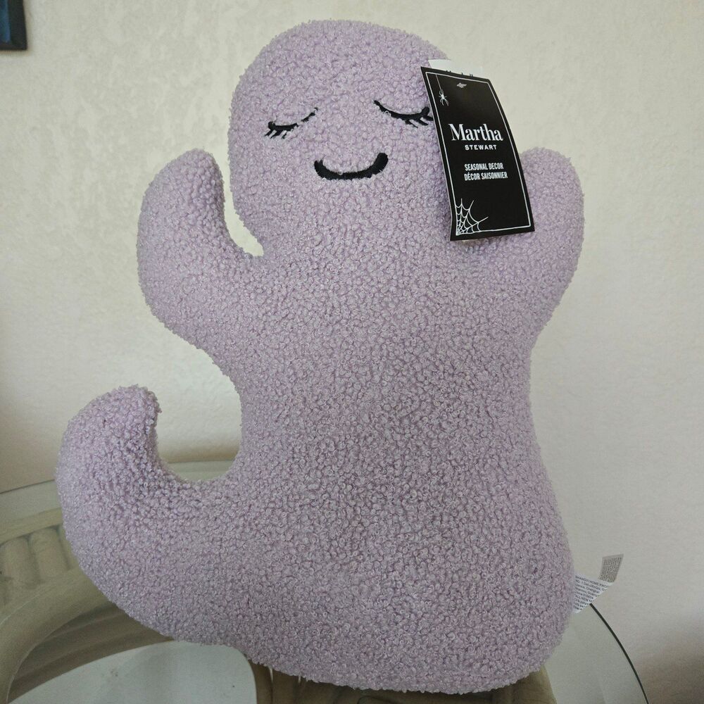 Martha Stewart lavender Ghost pillow Halloween Nwt